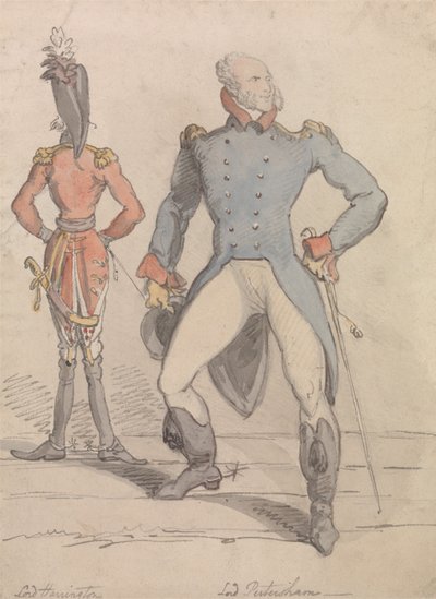 Lord Harrington en Lord Petersham door Thomas Rowlandson